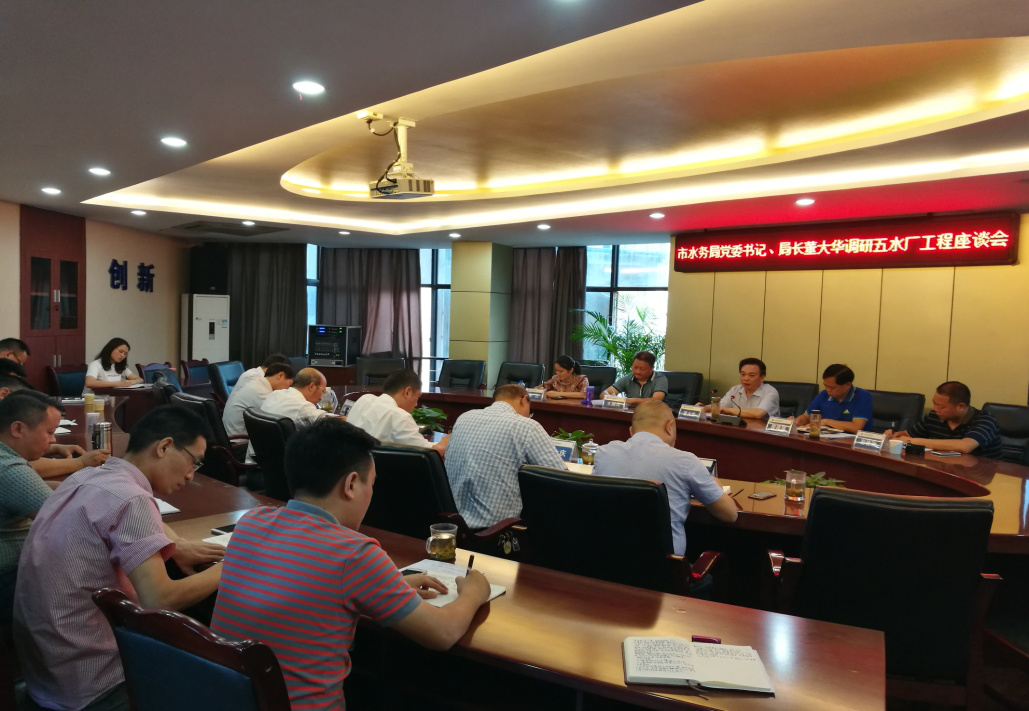 市水務(wù)局黨委書記、局長董大華一行調(diào)研五水廠工程