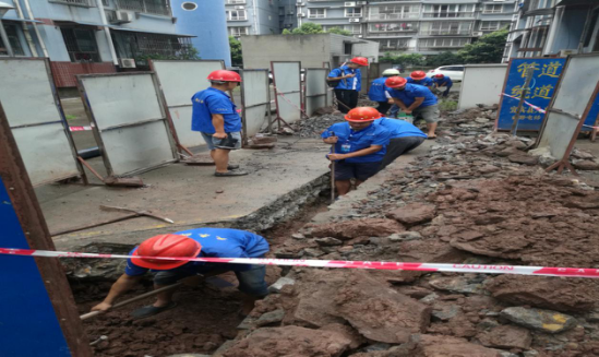 天泉供水在行動 文明施工環(huán)境美