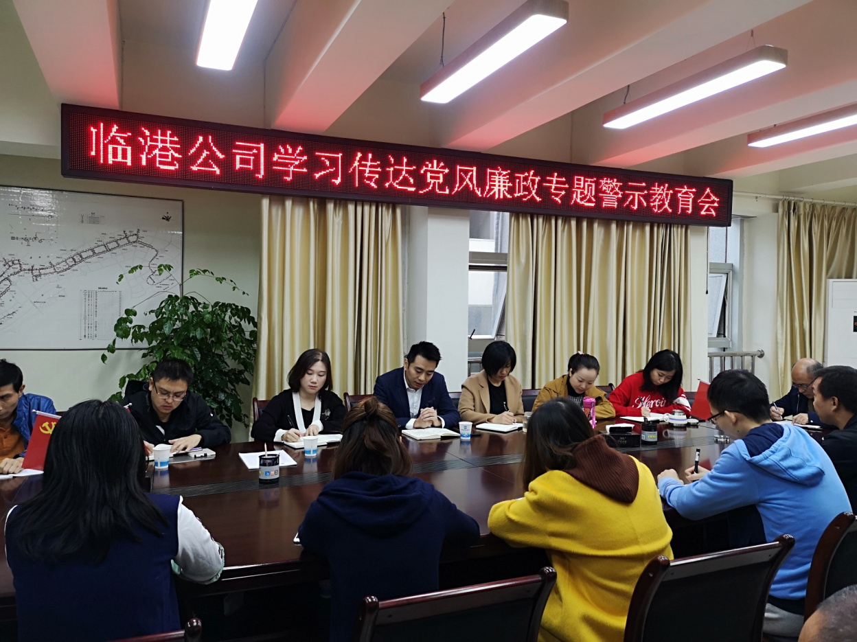 臨港公司召開黨風廉政建設(shè)專題警示教育會