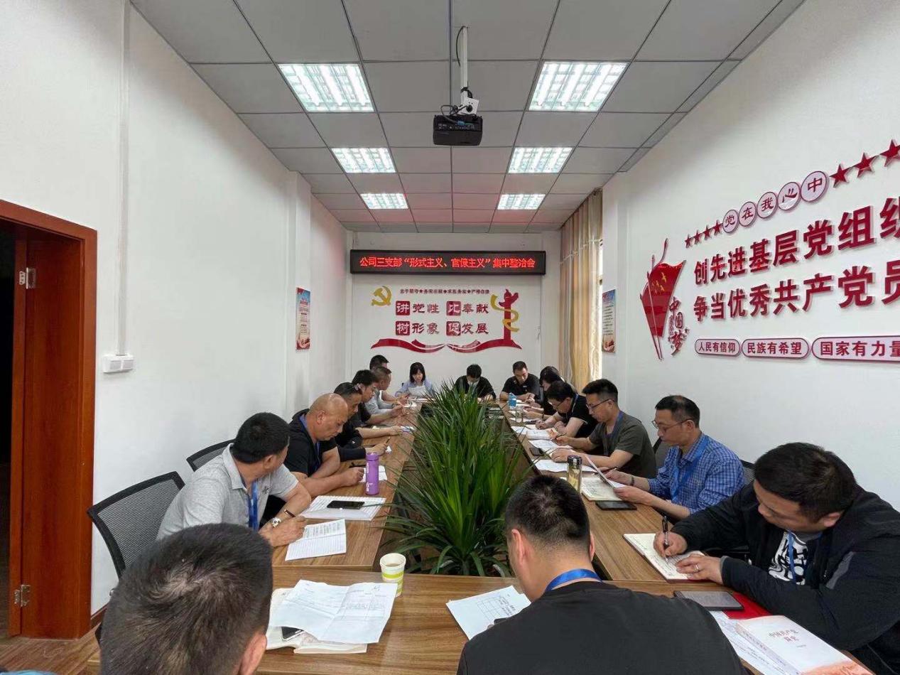 公司三支部召開黨員大會(huì)暨“形式主義、官僚主義”集中整治工作會(huì)