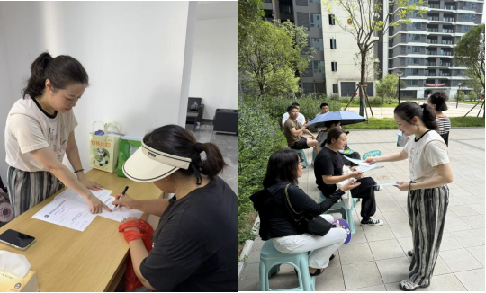 服務延伸進小區(qū) 拉近用戶“心距離”——市場營銷部主動作為開展供水業(yè)務辦理服務